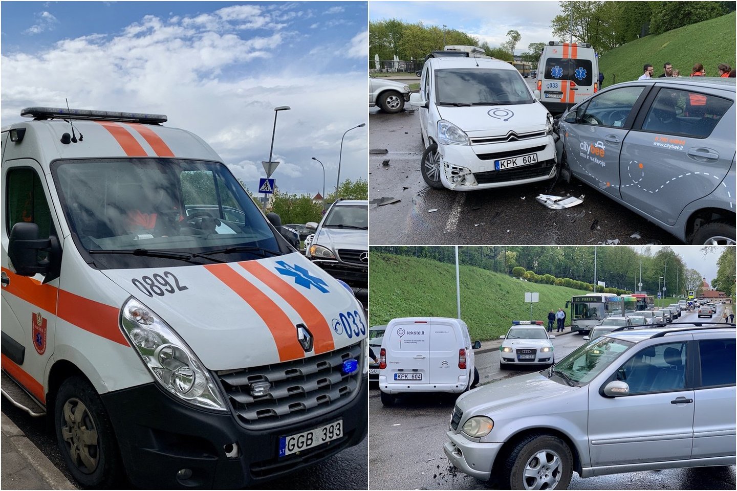 Vilniuje susidūrus trims automobiliams nukentėjo vyras ir vaikas.