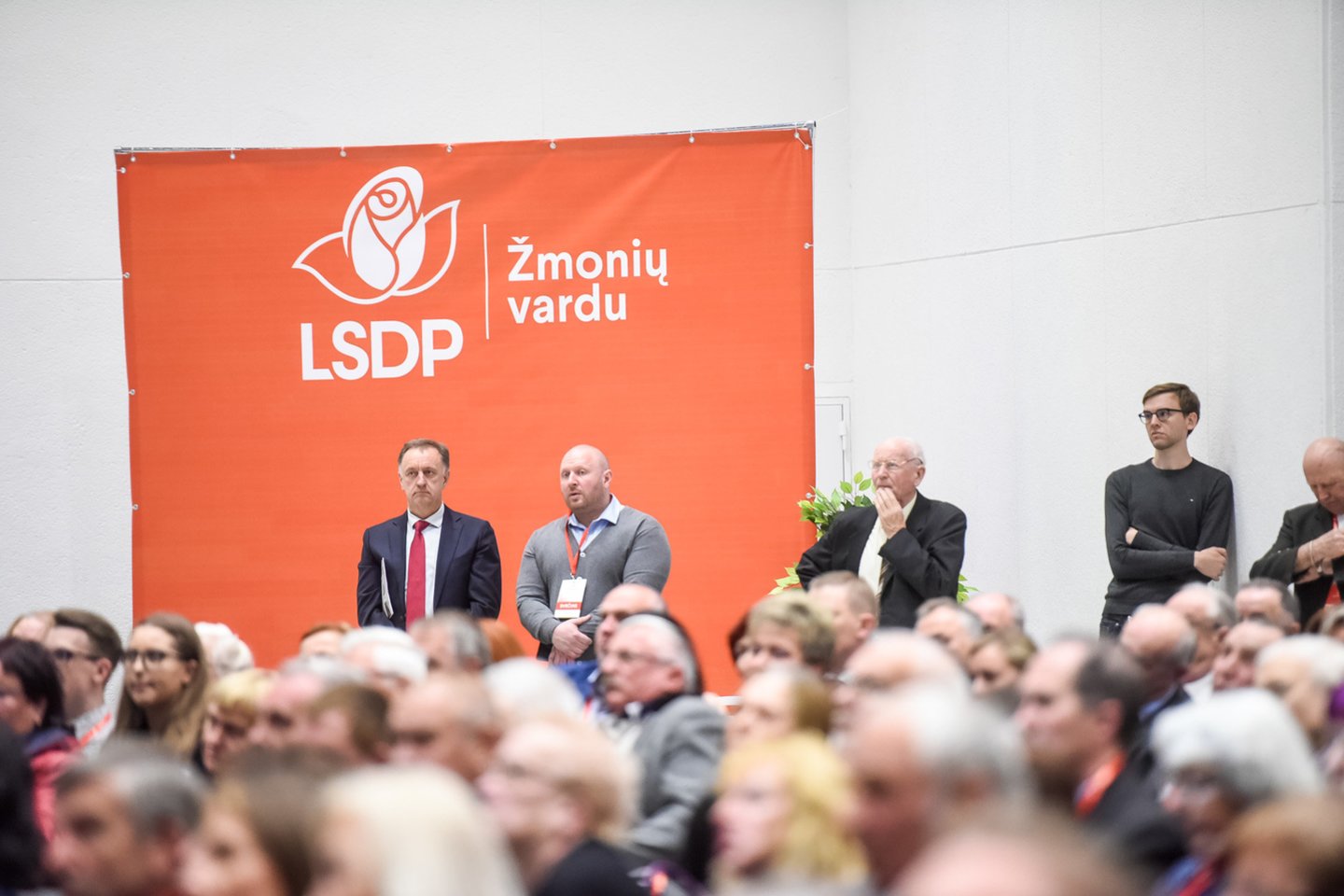 Šeštadienį Vilniuje, parodų ir kongresų centre „Litexpo“, surengtas opozicinės Lietuvos socialdemokratų partijos (LSDP) suvažiavimas, kuriame formuojama nauja organizacijos vadovybė.<br> D.Umbraso nuotr.