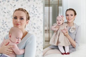 Dainininkė Marija Akelan pirmą kartą parodė savo 6 mėnesių dukrą