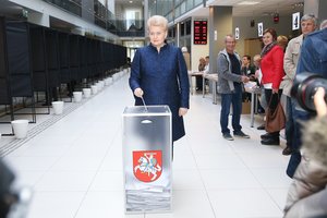 Tik viename referendume balsavusi D. Grybauskaitė aštrią žinią pasiuntė ir R. Karbauskiui
