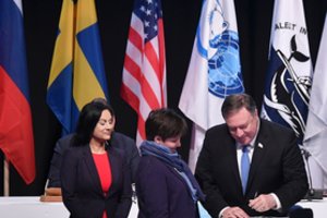 Nepavykus susitarti su JAV dėl klimato kaitos Arkties taryba nepaskelbė jokio komunikato