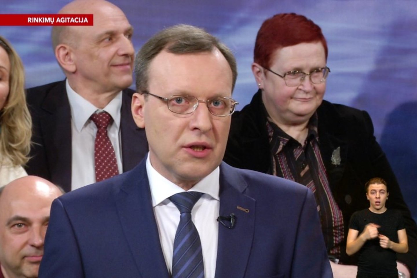  „Lietuvos ryto“ televizijos eteryje vyko dar vienas prezidento posto siekiančių kandidatų susirėmimas. <br> lrytas.tv nuotr. 