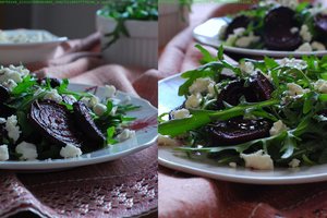 Orkaitėje keptų burokėlių ir fetos sūrio salotos  bei 3 pasakojimai apie meilę