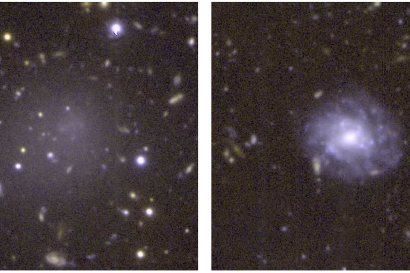  DGSAT I yra labai blausi galaktika, o tai reiškia, kad nors ji ir beveik tokio pat dydžio kaip Paukščių takas, ją įžiūrėti yra labai sunku. <br> A. Romanowsky nuotr.