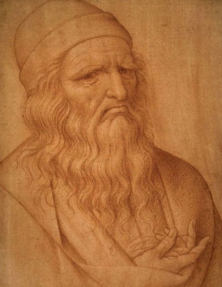  Medikai nagrinėjo XVI a. italų dailininko Giovanio Ambrogio Gigino raudona kreida nupieštą da Vinci portretą.<br> Giovanni Ambrogio Figino pav.