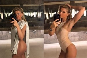 Persirengimo kambaryje Jolanta Leonavičiūtė parodė raumeningą kūną