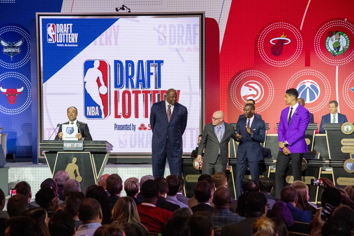  NBA įvyko naujokų biržos loterija.<br> Reuters/Scanpix nuotr.