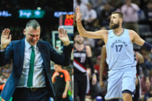 J. Valančiūnas užsiminė apie Š. Jasikevičiaus galimybes tapti NBA klubo treneriu