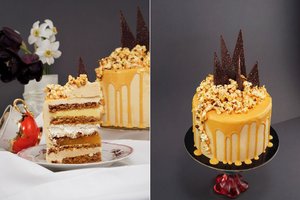 Druskininkų tortų turnyras: morkų tortas su sūdyta karamele ir apelsinais