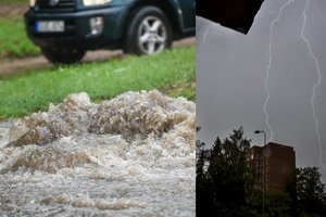 Sausra baigiasi: Vilnių užklupo liūtis, skendo gatvės, dangų skrodė žaibai