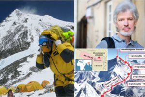 Išbandymas virsta pramoga: Everestas ėmė panašėti į kurortą jau kopiant V. Vitkauskui