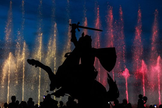Kauno miesto gimtadienio  svečius užbūrė magiškas vandens, muzikos bei lazerių šou