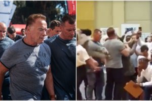 Tokio išpuolio A. Schwarzeneggeris dar nebuvo patyręs: iškentė brutalų spyrį į nugarą