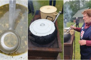 Trys aukštaitės verda žuvienę, apie kurią sklinda garsas per visą Lietuvą