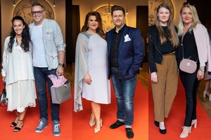 Erikos Vitulskienės parduotuvės atidaryme – E. Bžeskas su mylimąja ir J. Paulauskienė su dukra