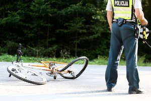 Vilniaus centre susidūrė du dviratininkai