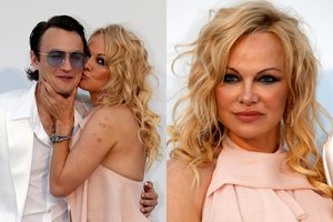 Pamela Anderson ant raudonojo kilimo nesuvaldė jausmų protrūkio