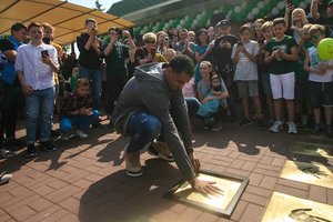 Žvaigždžių alėja Kaune pasipildė dar vieno žalgiriečio delno įspaudu