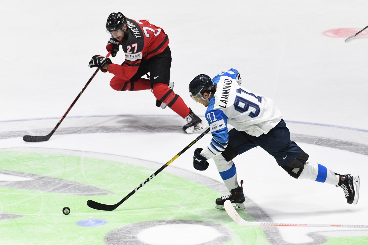 Suomija įveikė Kanadą ir tapo pasaulio čempione.<br> Reuters/Sputnik/Scanpix nuotr.