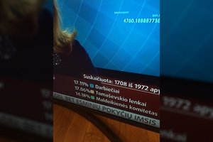 Užrašas tiesioginės transliacijos metu suglumino: „Nelaikykit žiūrovų kvailiais“