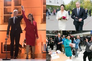 Pirmoji šalies ponia D. Nausėdienė puošėsi simbolinėmis spalvomis ir ne kartą tuo pačiu kostiumėliu