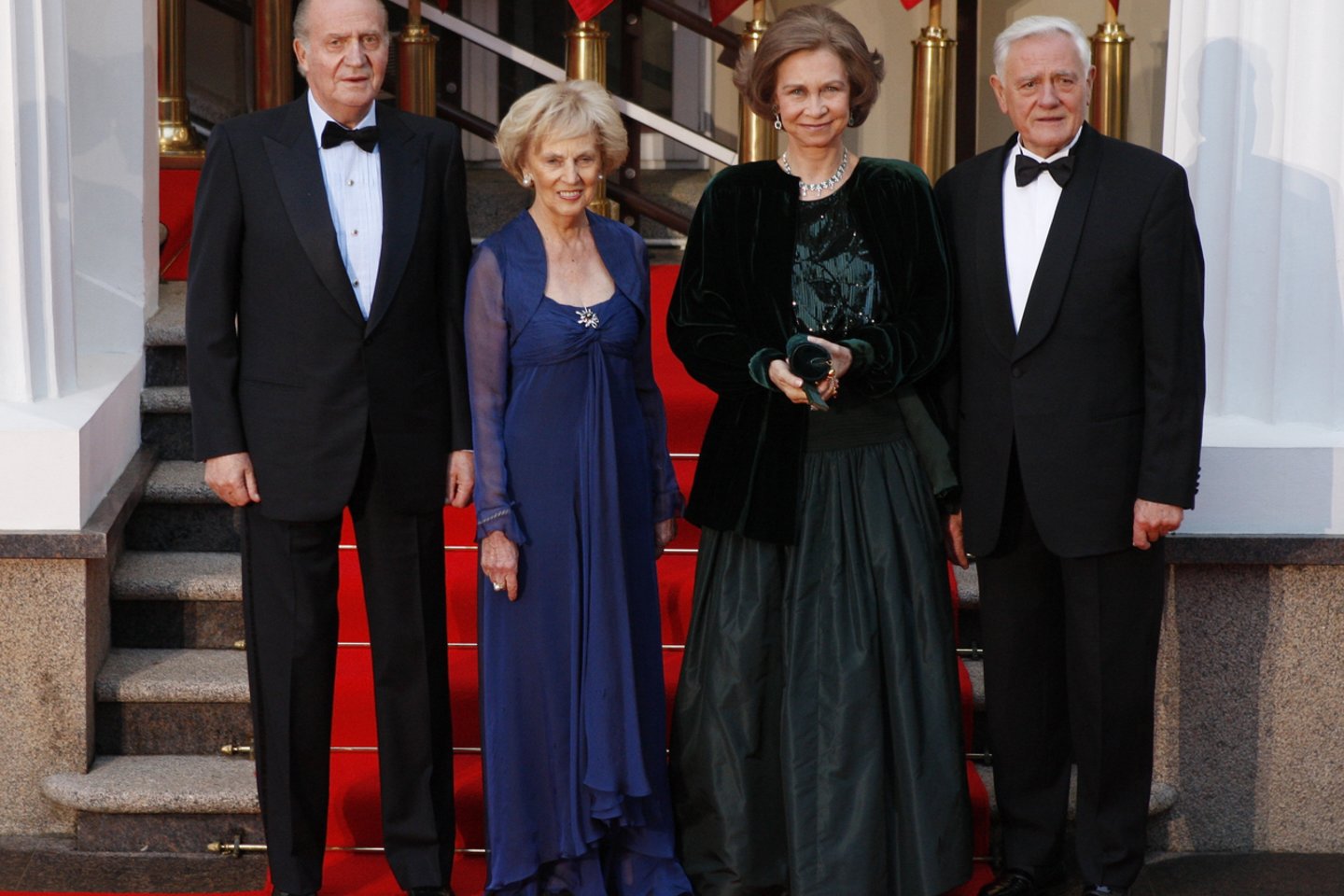 Ispanijos karalius Juanas Carlosas su karaliene Sofia, Valdas Adamkus ir Alma Adamkienė.