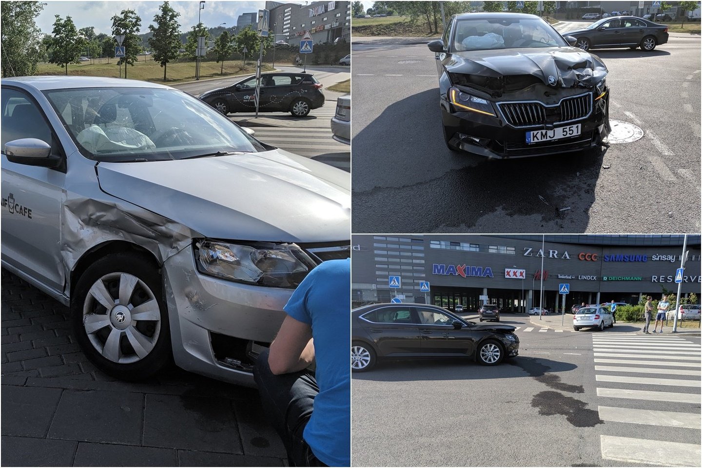 Vilniuje susidūrus automobiliams nukentėjo dvi moterys.