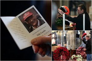 Artimieji ir minia gerbėjų Vienoje atsisveikina su „Formulės-1“ legenda Niki Lauda