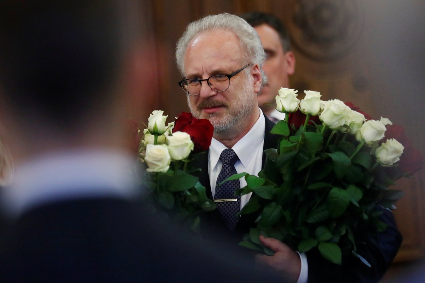  Latvijos parlamentas šalies prezidentu trečiadienį išrinko Egilą Levitą.<br> Reuters/Scanpix nuotr.