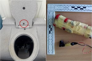 Šiaulių policija atskleidė: vaizdo kamerą biotualete įrengęs šiaulietis nusifilmavo ir pats