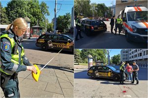 Vilniaus centre taksi automobilis partrenkė ir sužalojo senyvą pėsčiąjį