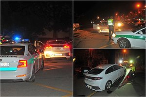 Reidas Vilniuje: beteisis 17-metis nuomuotu elektromobiliu spruko nuo policijos, bet nuvažiavo netoli
