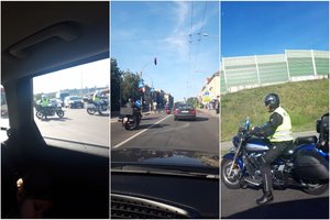 Vilniuje siautėjo liūdnai pagarsėję lenkų baikeriai – tokio įžūlumo vairuotoja dar nematė