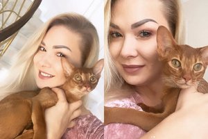 Natalija Bunkė rado gudrią išeitį: pabėgus katinui Maiklui jam surado mylimąją