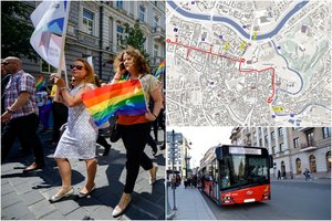 LGBT eitynių metu – eismo ribojimai ir viešojo transporto pakeitimai