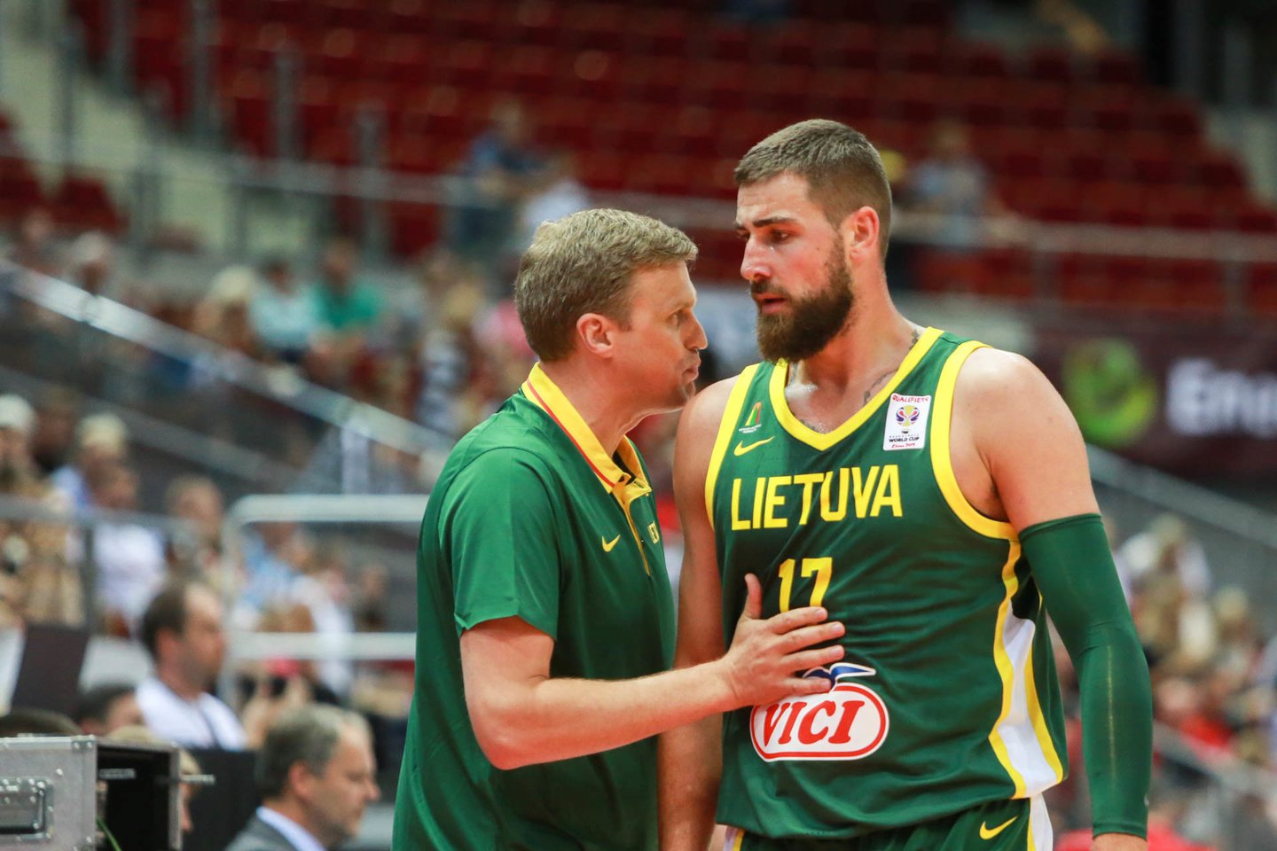 Jonas Valančiūnas laikomas pagrindiniu Lietuvos krepšinio rinktinės lyderiu<br>G.Bitvinsko nuotr.