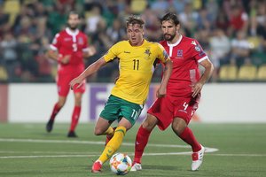 Lietuvos rinktinės futbolininkai įsitikinę: „Buvome verti pergalės“