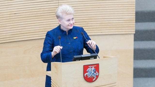 D. Grybauskaitė užsiminė apie grėsmes Lietuvai – įvardijo priežastis
