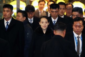 Kim Jong-uno sesuo per susitikimą Panmundžome išreiškė užuojautą Pietų Korėjai