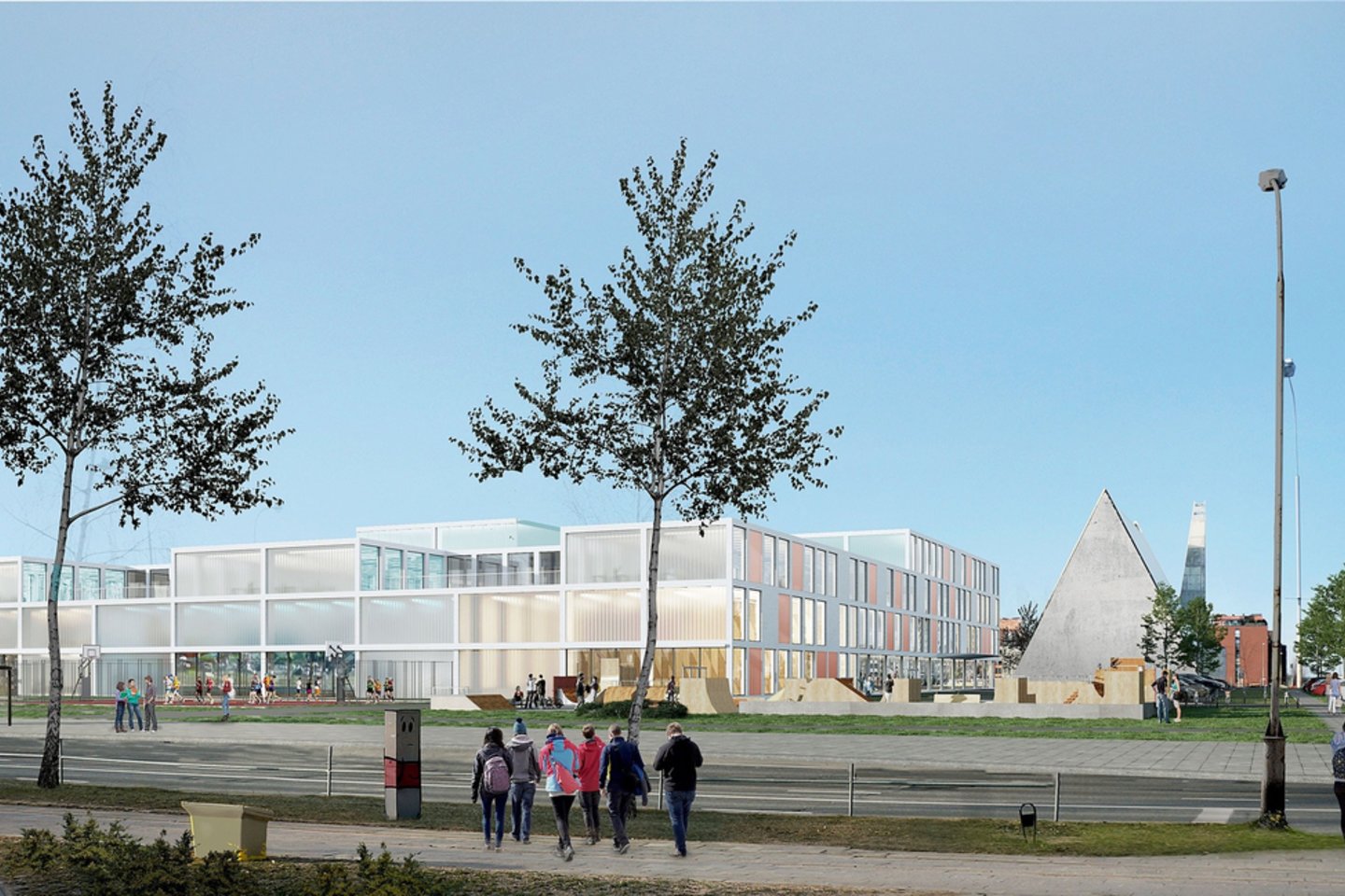 Naujos mokyklos Pilaitėje konkursui pateikta 18 architektūrinių idėjų.<br>vizual.
