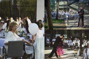 Elegantiškai balta vakarienė pajūryje: nustebino miestiečių bendrystė