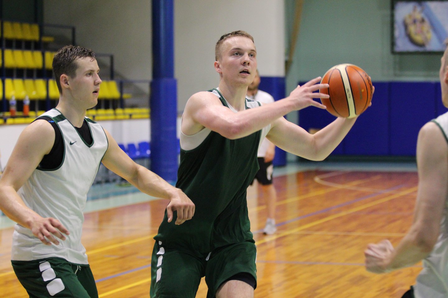  Lietuvos 19-mečių krepšinio rinktinė įveikė latvius.<br> krepšinionamai.lt nuotr.