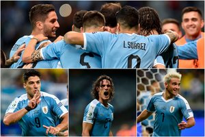 Urugvajaus futbolininkai pasismagino rungtynėse su Ekvadoru Pietų Amerikos čempionate