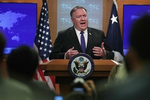 M. Pompeo: „JAV neatmeta galimybės, kad jėga atsakys į Irano veiksmus regione“