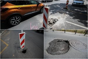 Kauno pasididžiavimui – rimtas smūgis: „idealiai“ sutvarkytose gatvėse atsivėrė įgriuvos