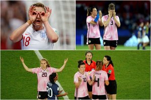 Anglės – pasaulio moterų futbolo čempionato atkrintamosiose, škotės dramatiškai traukiasi iš turnyro