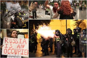 Krauju aplaistytos riaušės Tbilisyje: 10 tūkst. protestuotojų minią tramdė kulkomis, sužeistųjų – dešimtys