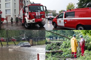 Galinga audra nusiaubė Lietuvą: žaibai padegė namus, kilo potvyniai, virto medžiai