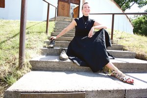 Motinos su sūnumi sumanytas Kauno akcentas verčia praeivius stabtelėti