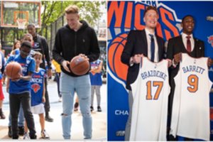 Niujorkas šėlsta: „Knicks“ pristatytas I. Brazdeikis sirgaliams davė svarbų pažadą